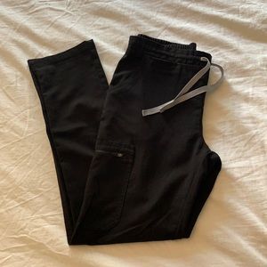 Small regular black yola figs pants